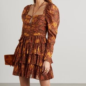 Ulla Johnson Naiya Tiered Ruffle Mini Dress